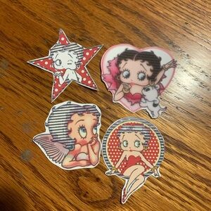 Betty Boop Cartoon Stickers Set